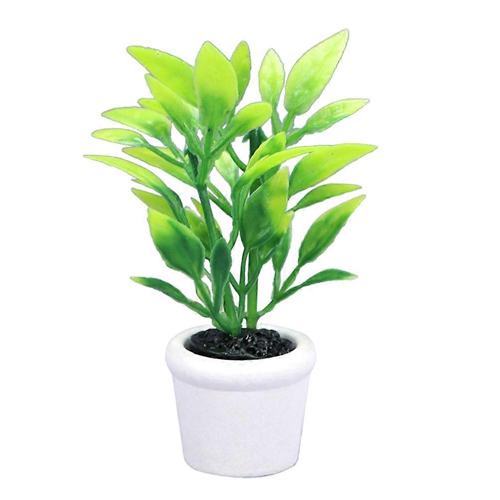 Artificial House Plants Miniature Bonsai Doll House Decor Realistic Shape Green 6X2.3CM 1Pack