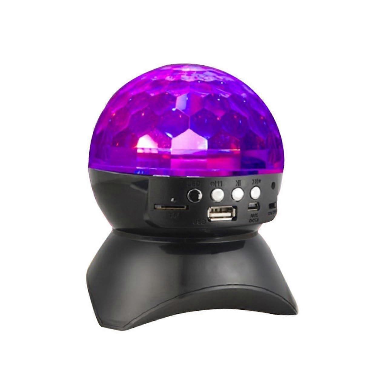 Mini LED Wireless Rotating Light for Parties USB Disco Ball Speaker Stereo Sound