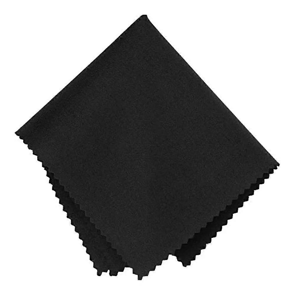 Microfiber cleaning cloth, 5/20/50 pieces, black, 13 x 13 cm, glasses cleaning cloth, accessory (Black, 50 pieces)