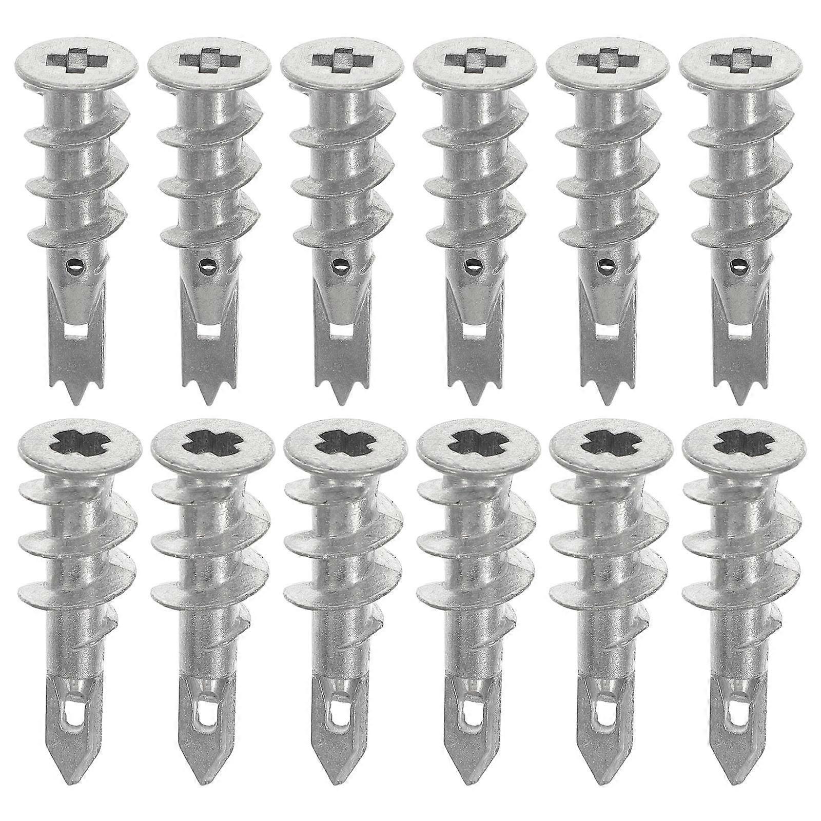 20pcs Zinc Alloy Heavy Duty Drywall Anchors Self Drilling Wall Plugs for Gypsum Plasterboard High Hardness Expansion Fixings for Brick Walls Durable