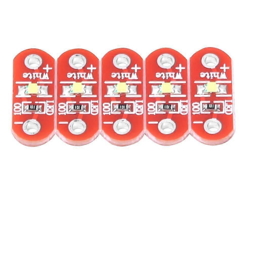 Lilypad LED Module, White, Surface-Mounted, 50 Pieces, 3-5V Kit for Electronics Projects and Prototyping