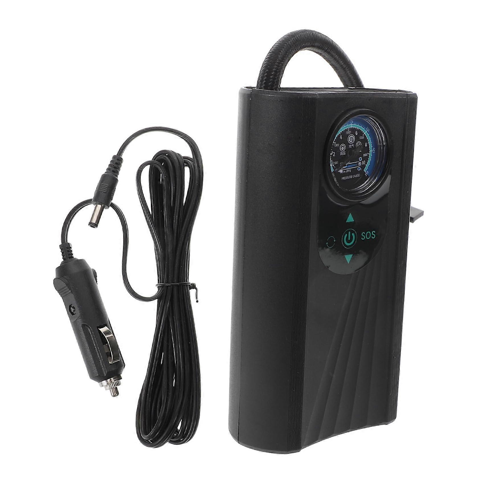 Electric Air Pump Tyre Inflator with Tyre Pressure Gauge Versatile Pump for Car Bicycle and Balls Compact and Lightweight for On the Go