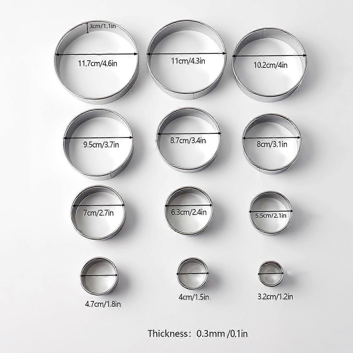 high quality 12 Piece Cookie Cutter, Round Cookie Cutter, With Storage Box - For