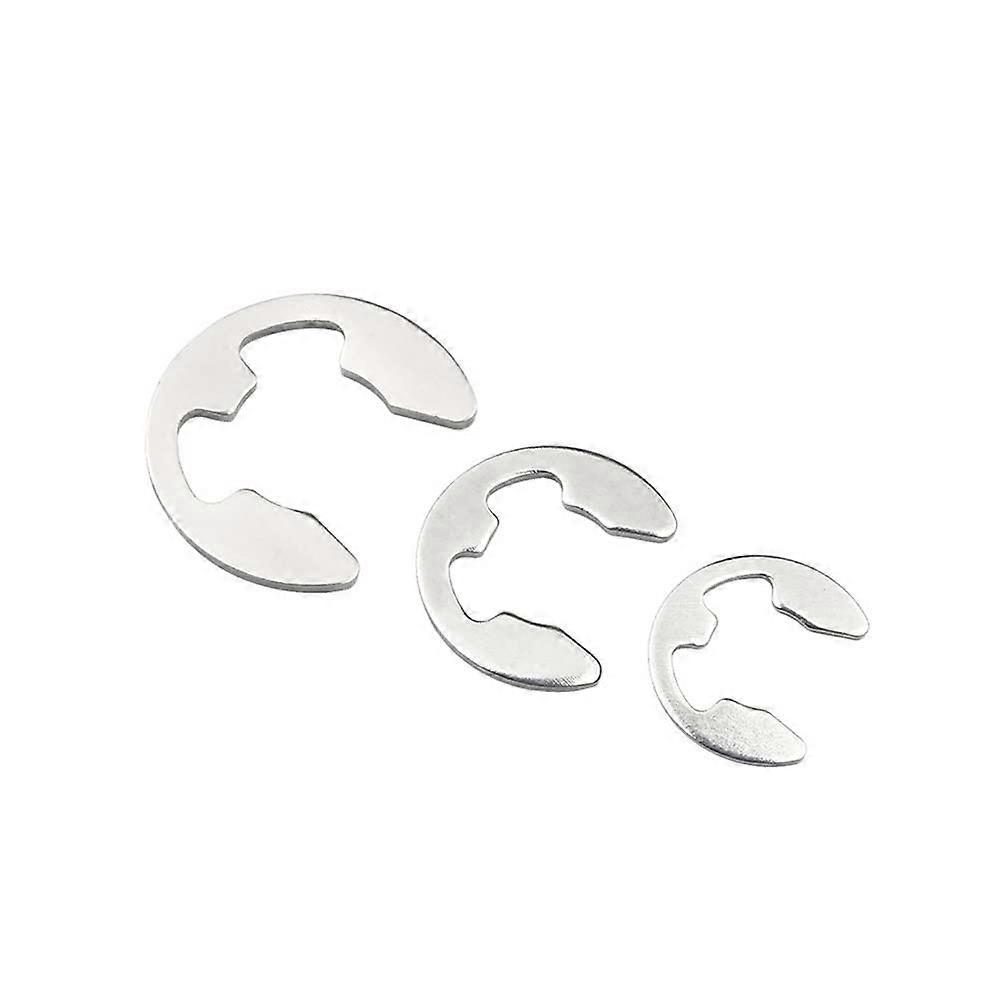 304 Stainless Steel E Clip Washers Assortment Kit 20 Pieces for Shaft Mounting M1.2 to M10 Size M5