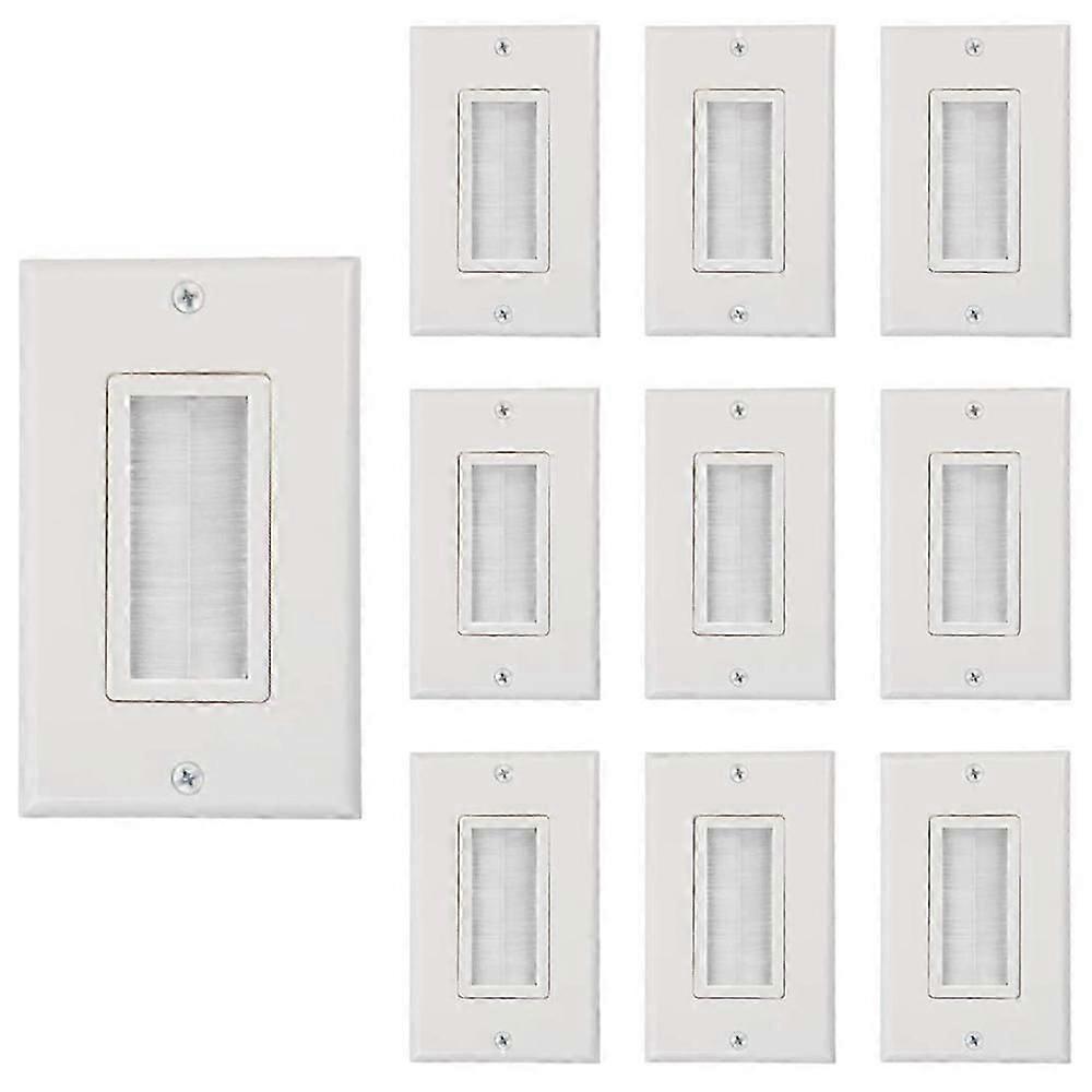 Brush Wall Plate, Style, Cable Pass Through Insert for Wires, Single Gang Cable Access Strap,Wall S