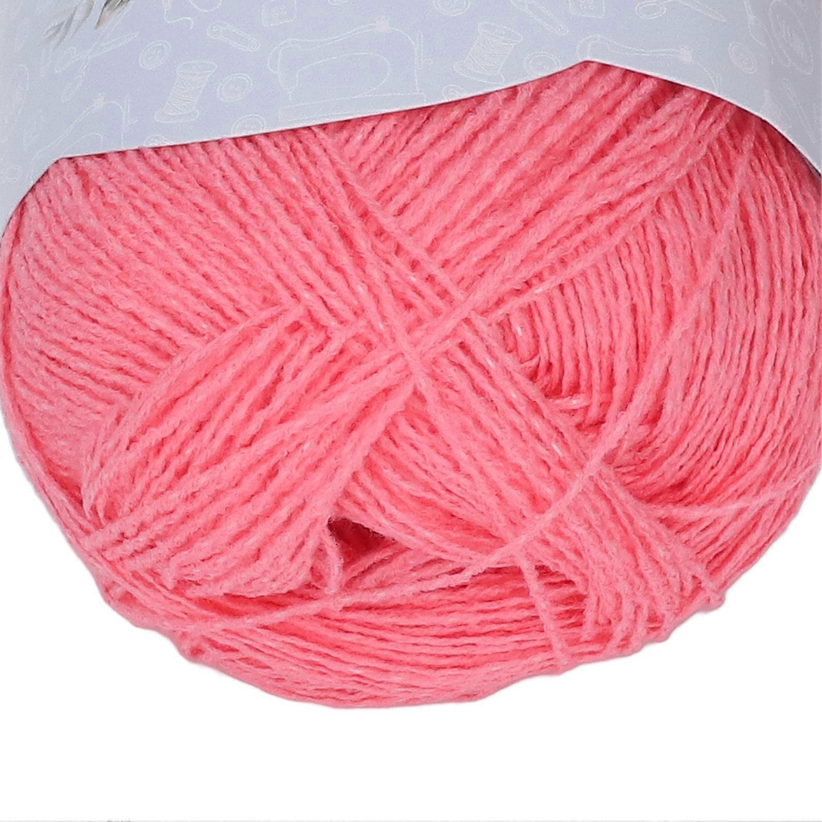 2Pcs Luminous Knitting Yarn 930 Yards Luminous Design Vivid Color Red Acrylic Yarn for Clothes Scarf Socks