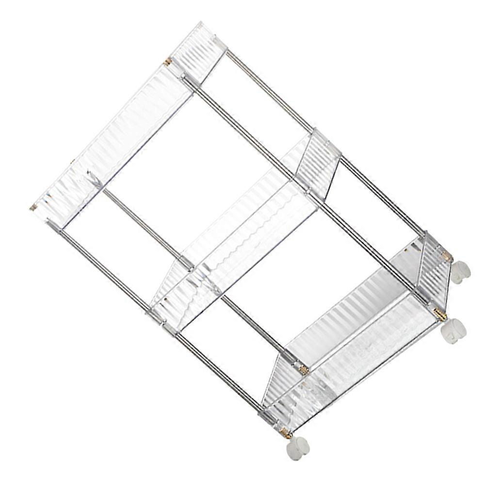 Corner Storage Rack Floor Organizer with Casters – Portable Utility Cart for Kitchen, Bathroom, Bedroom, and Living Space