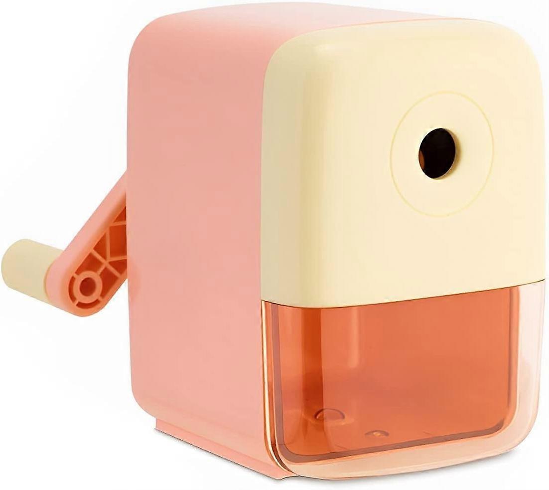 Manual Pencil Sharpener for Kids & Adults, Hand Crank Operation for Standard & Colored Pencils (6.9-8mm), Durable Design for Classroom Home Office Use