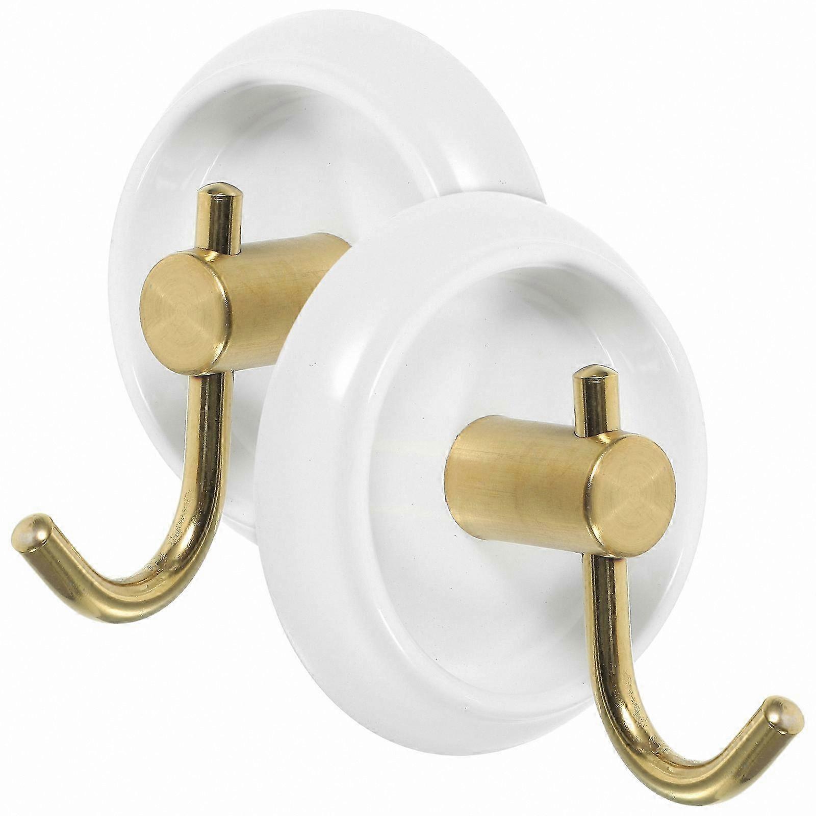 Pair of Adhesive Wall Hooks for Towels and Storage Multi-Use Hangers for Bathrooms and More