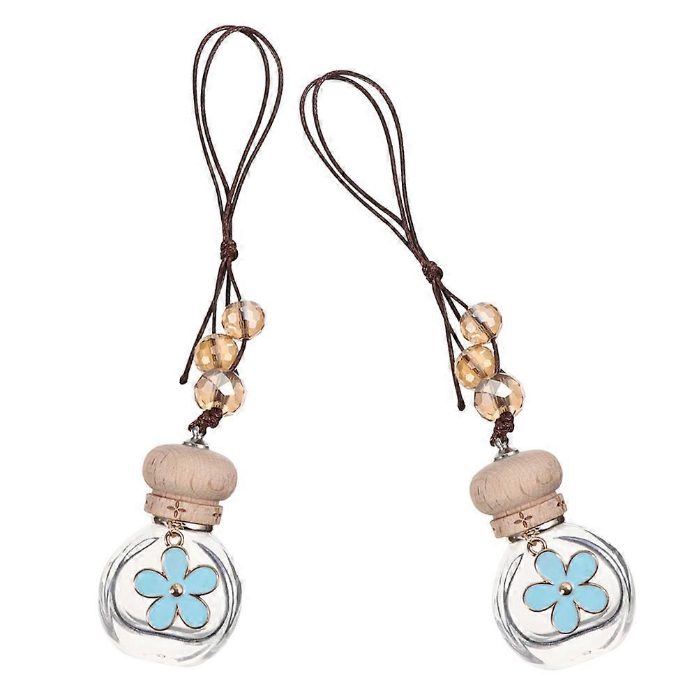 Hanging Car Air Freshener Diffuser Bottles   Solid Glass Perfume Oil Pendants for Essential Oils   Stylish Decorative Scent Diffusers for Vehicle Air