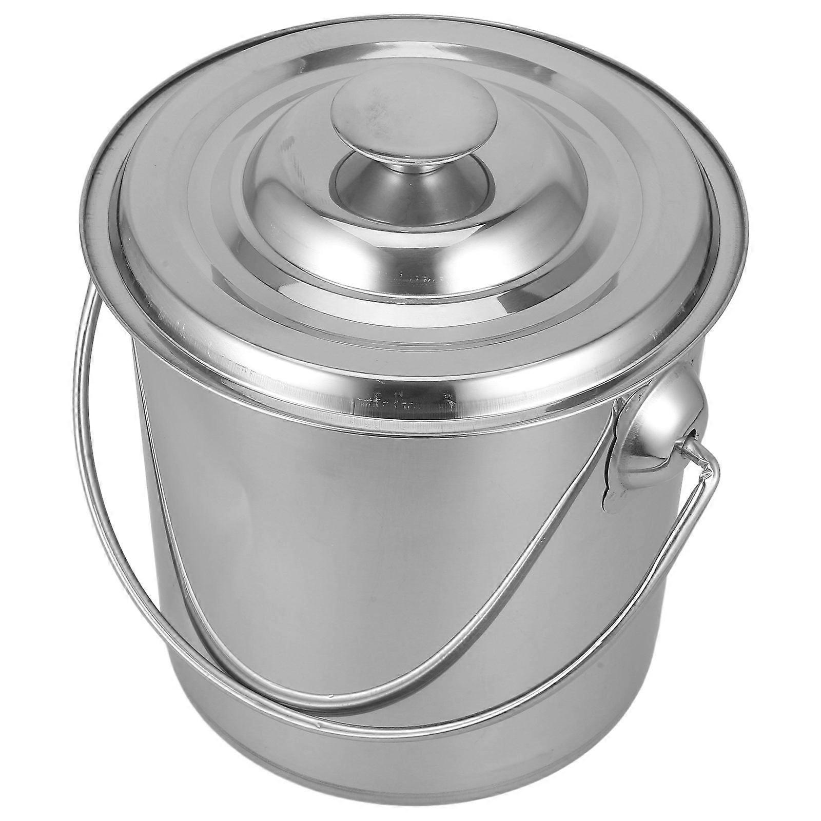 Stainless Steel Rice Storage Bucket for Storage Use with Lid Multipurpose