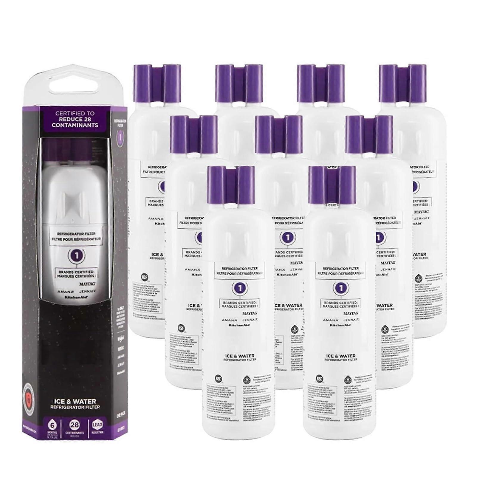 the refrigerator water filter, compatible with Whirlpool EDR1RXD1, W10295370A, 9081, Drop Filter 1, P8RFWB2L, P4RFWB (9 packs).