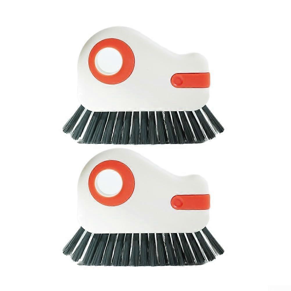 Stable window track brush with builtin dustpan for easy cleaning of dirt and debris from various surfaces (orange  2 pieces) Orange, 2 pieces.