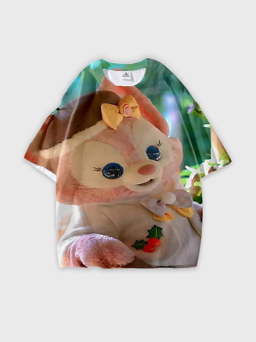 T-shirt round neck Role Pattern loose short sleeve L413