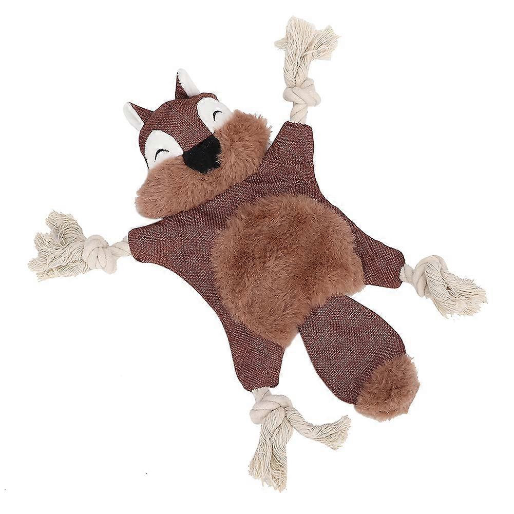 Soft Plush Dog Toy with Squeaky Teeth - Interactive Chew Training Toy for Dogs - Gray and Brown Color Options