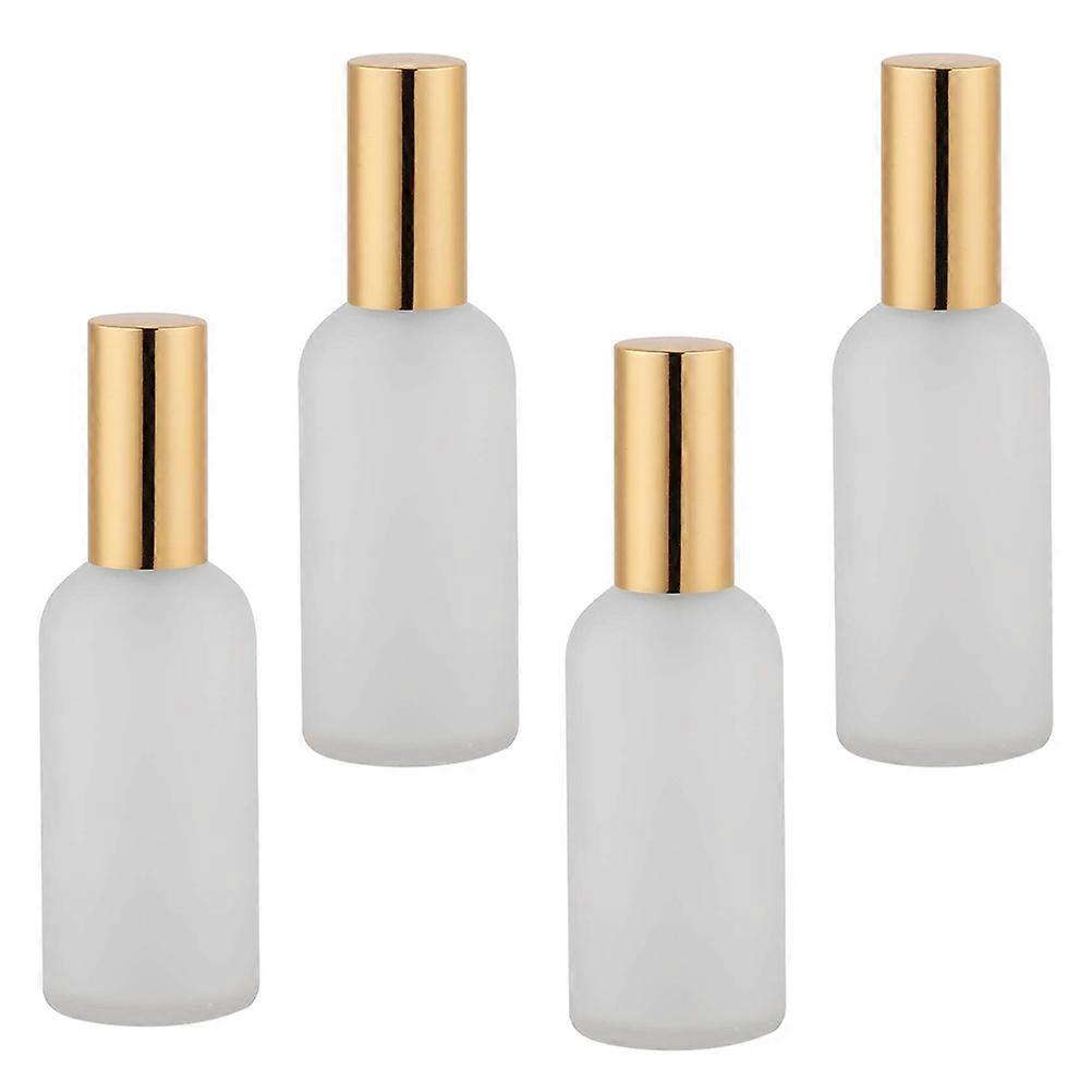 4pcs 100ml Frosted Glass Spray Bottles with Liquid Sprayer for Perfume Container