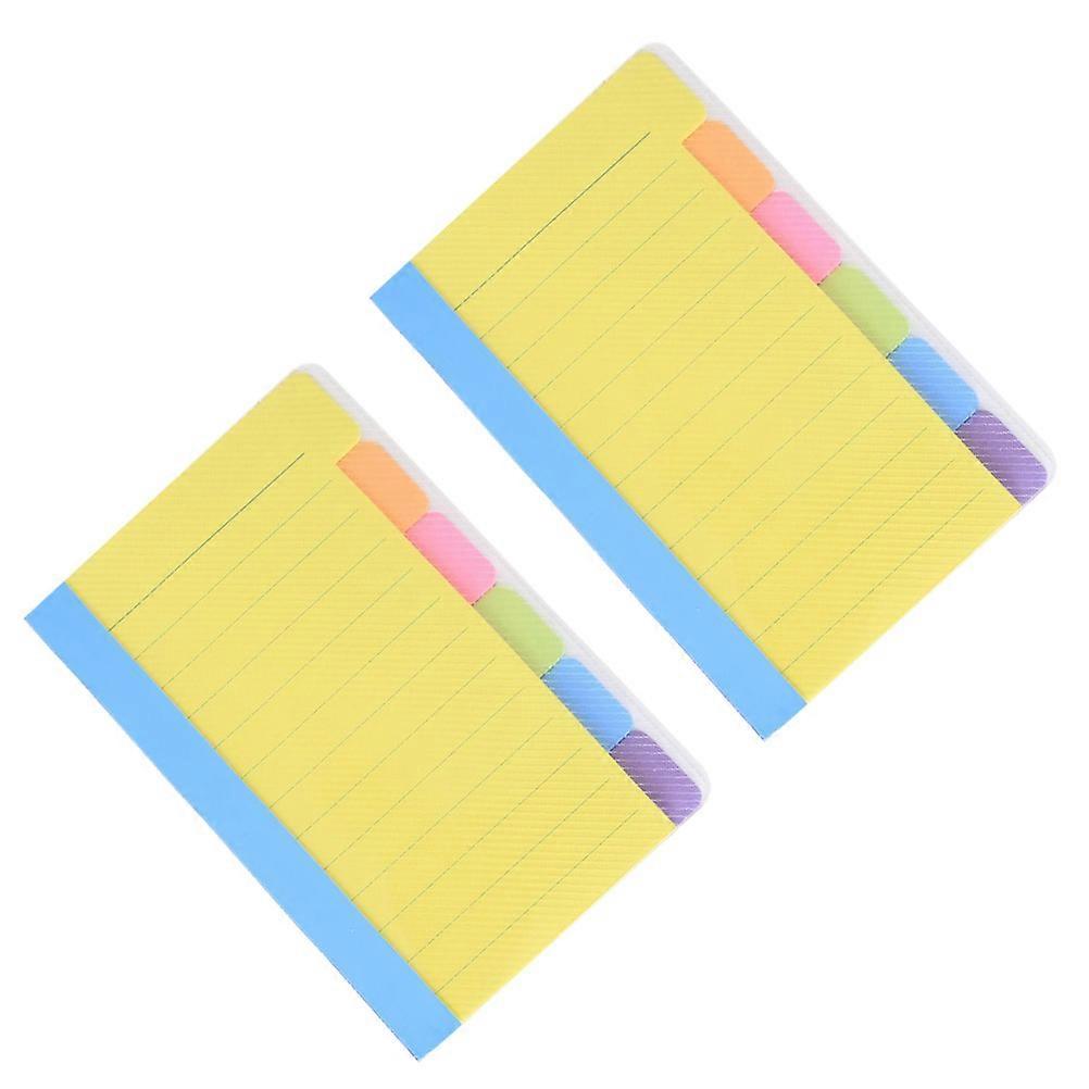 2Pcs Versatile Notebooks Self adhesive Notepads Assorted Colors
