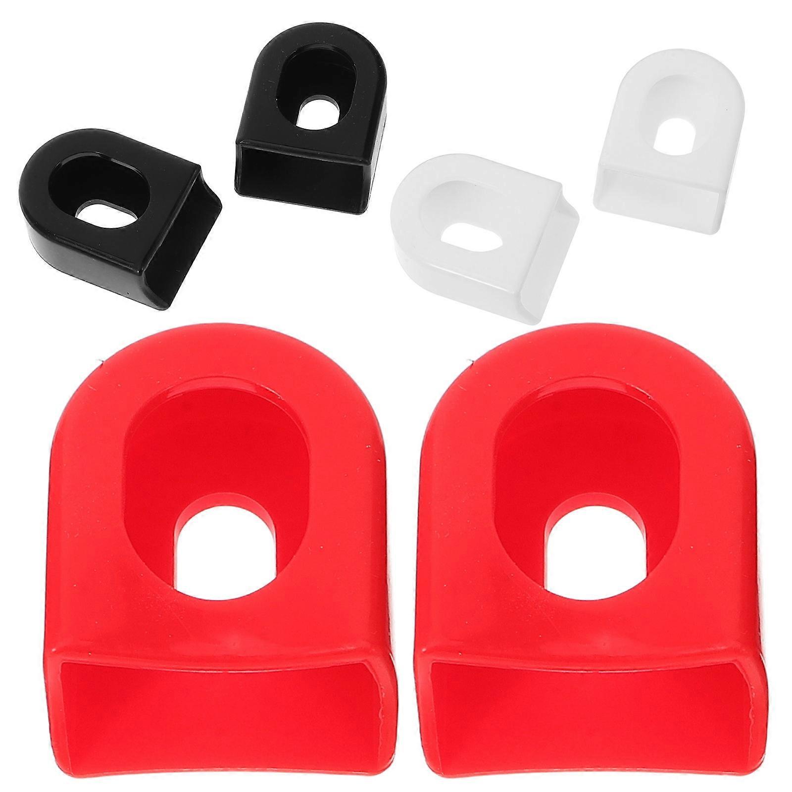 3 Pairs Silicone Crank Arm Covers Durable Bike Crankset Protective Cases Easy Installation Slip Design Universal Fit