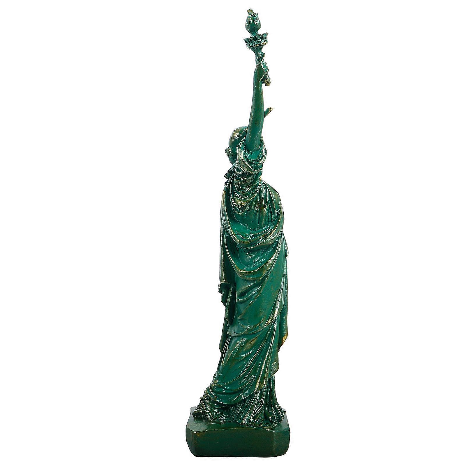Statue of Liberty Resin Decoration Green Color for Bookshelf or Desktop Decor