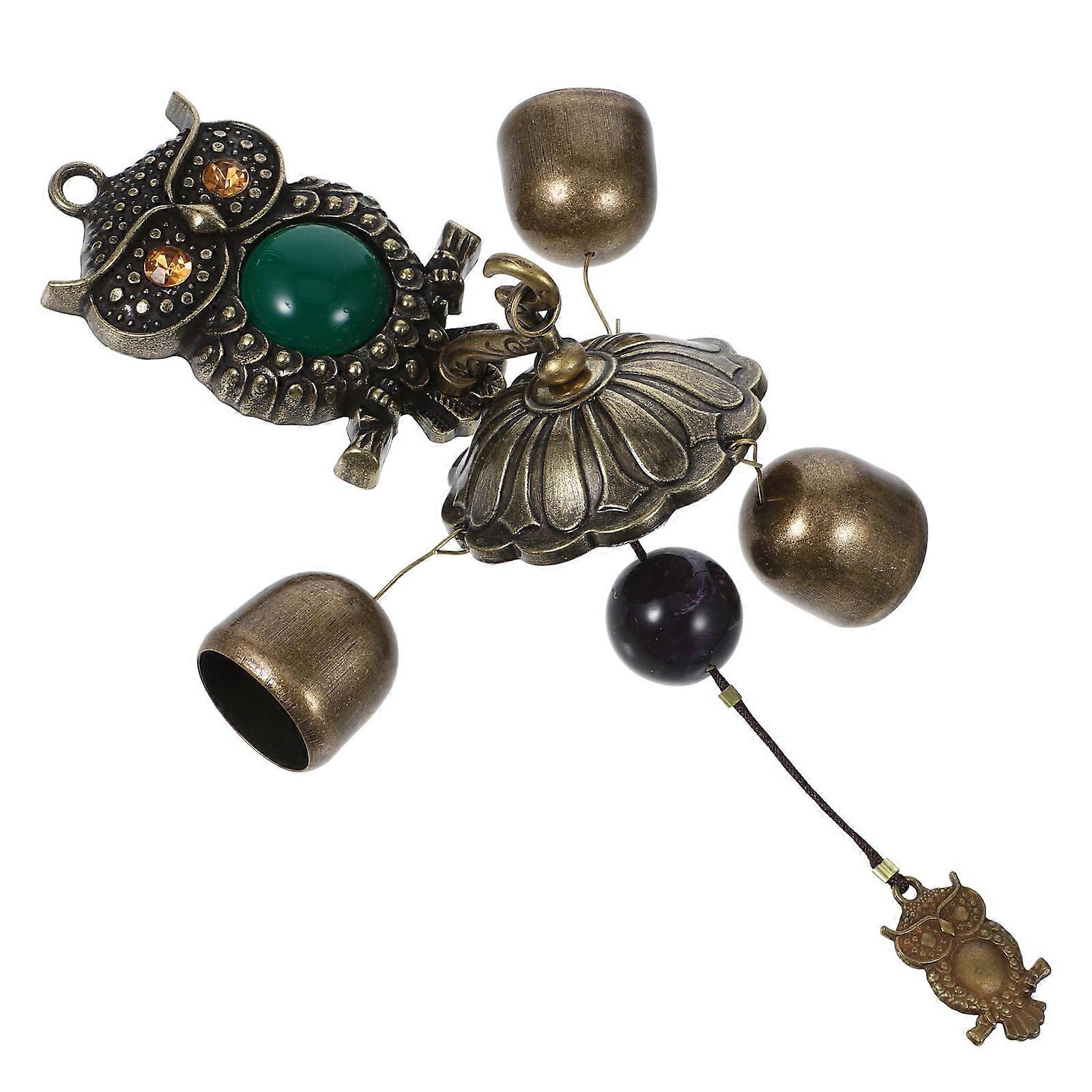 Retro Antique Brass Wind Chime with Sturdy Construction for Home Garden and Door Decoration