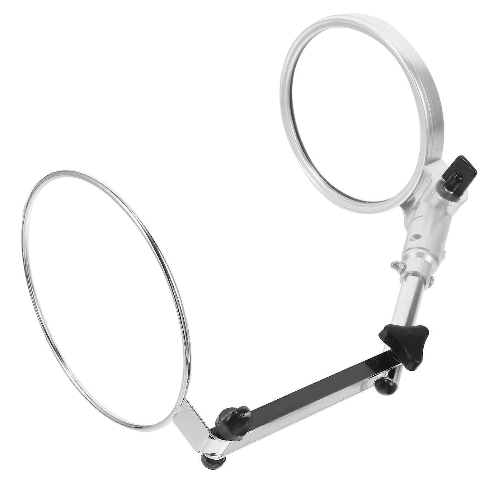 Silver HandsFree Magnifying Glass with Light for Reading Adjustable Desk Lamp with Plastic Metal Acrylic 7.5 Inches