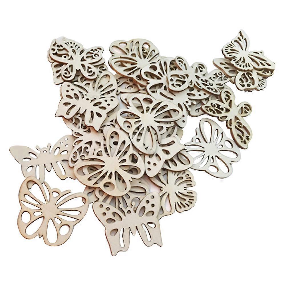 30pcs Mixed Shape Synthetic Slices for DIY Crafts and Decorations Beige Lightweight