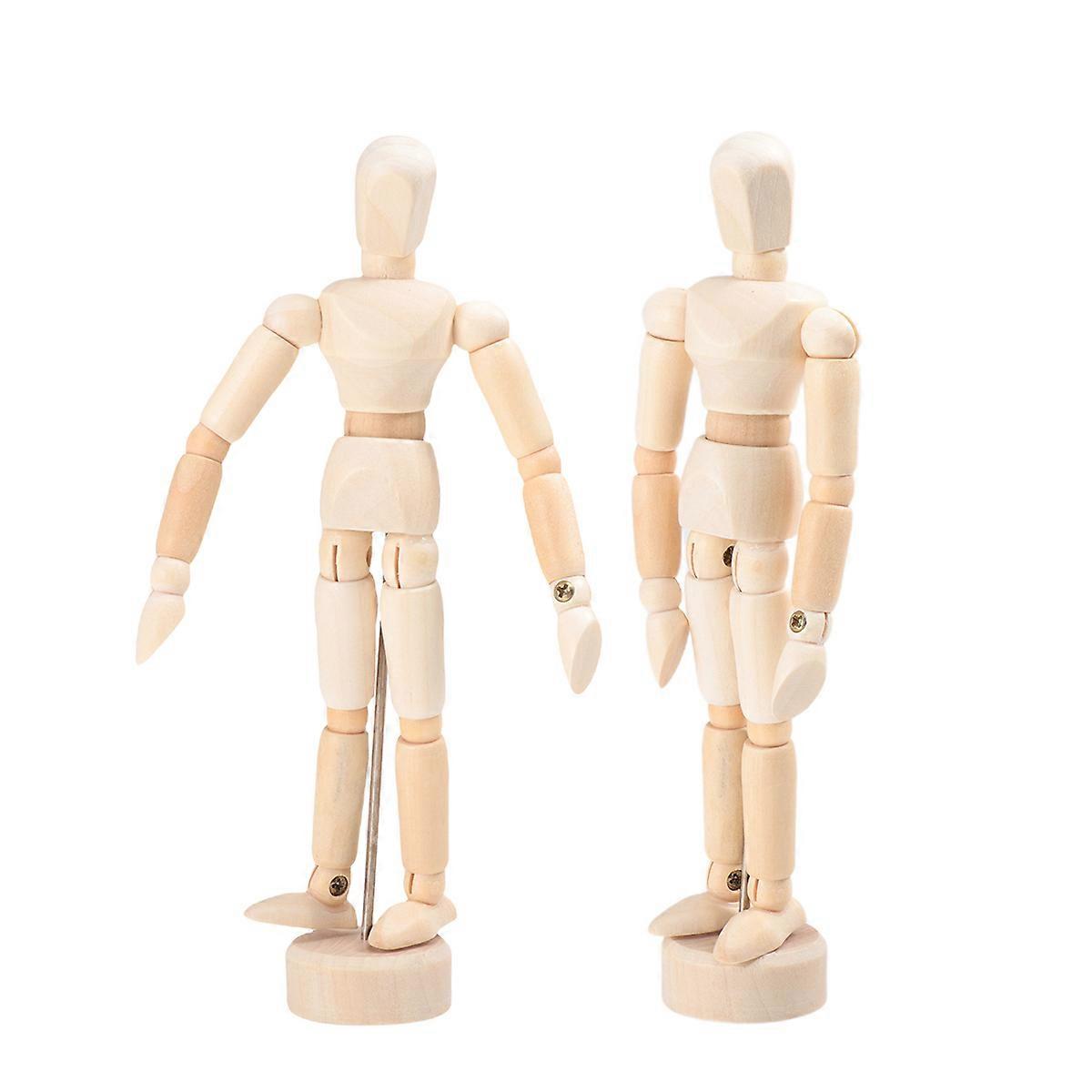 Adjustable Beige Wooden Joints Model for Decor Craft Photo Prop Great for Desktop Ornaments 16cm