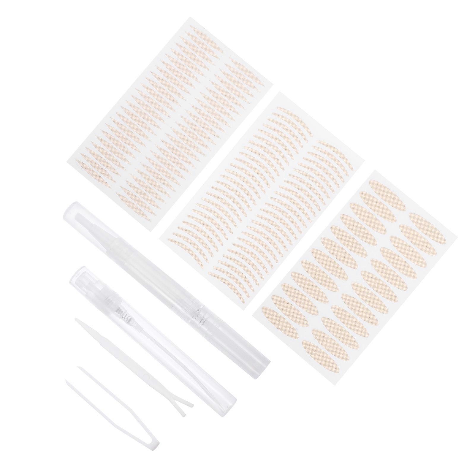 Invisible Lace Double Eyelid Stickers, Natural Olive Shaped Mesh Tape, Breathable Strips for Hooded and Droopy Eyes, Self Adhesive Lightweight Design