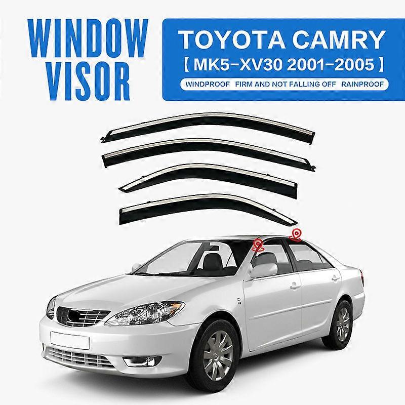 Applies to 4Pcs Window Visor For Toyota Camry 2001-2024 Car Styling Car Sun Rain Shield Deflectors Awning Shelter Trim Cover Accessories