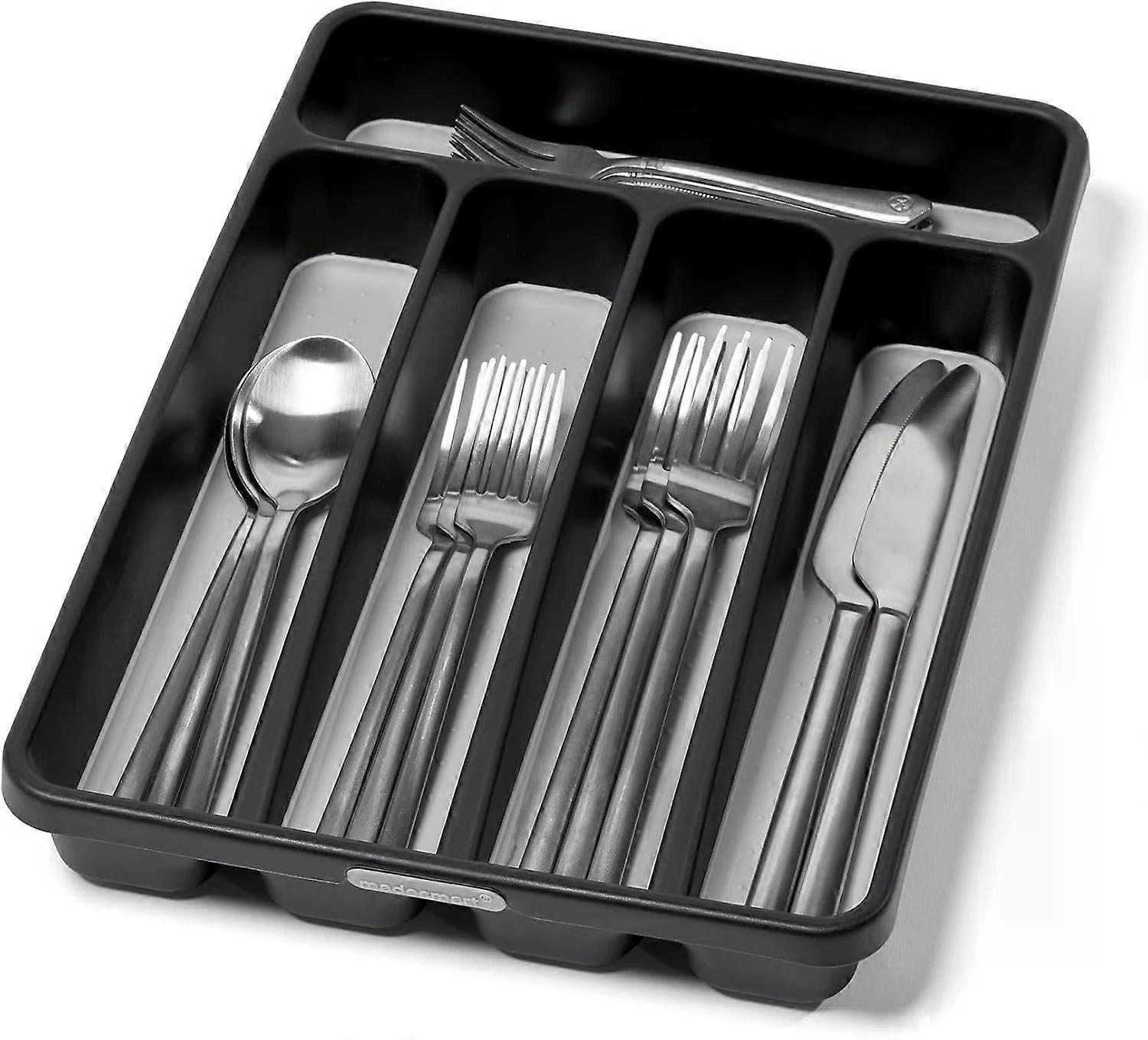 Mini Silverware Tray, Soft Grip, Non-Slip, Kitchen Drawer Organizer