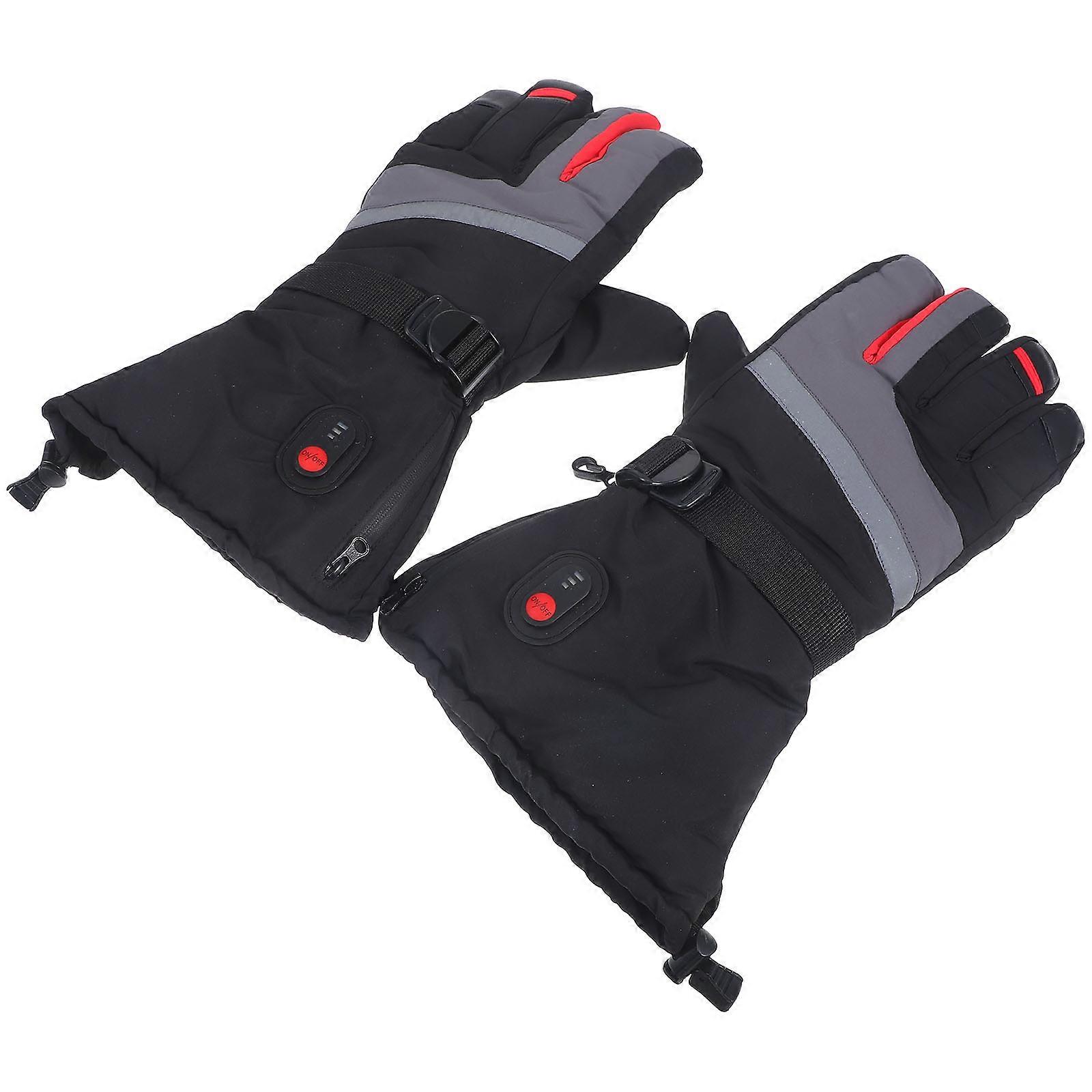 Black Thermal Mittens 1 Pair Heated Gloves For Winter Sports Adults Offering Cold Protection And Temperature Control