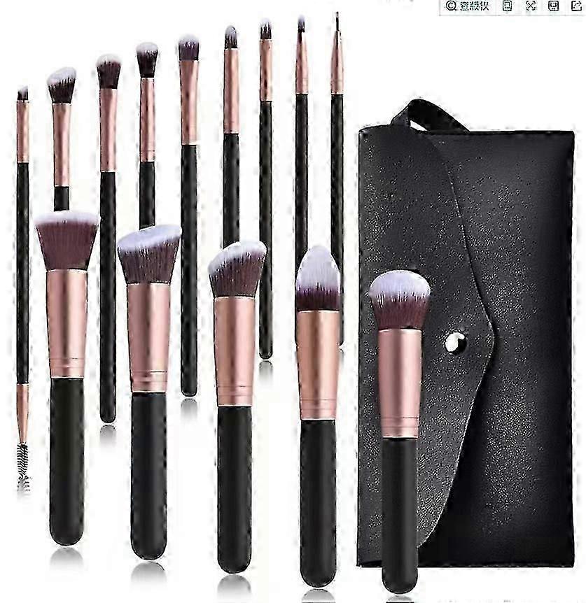 Complete 14-Piece Makeup Brush Set with 5 Large and 9 Small Tools