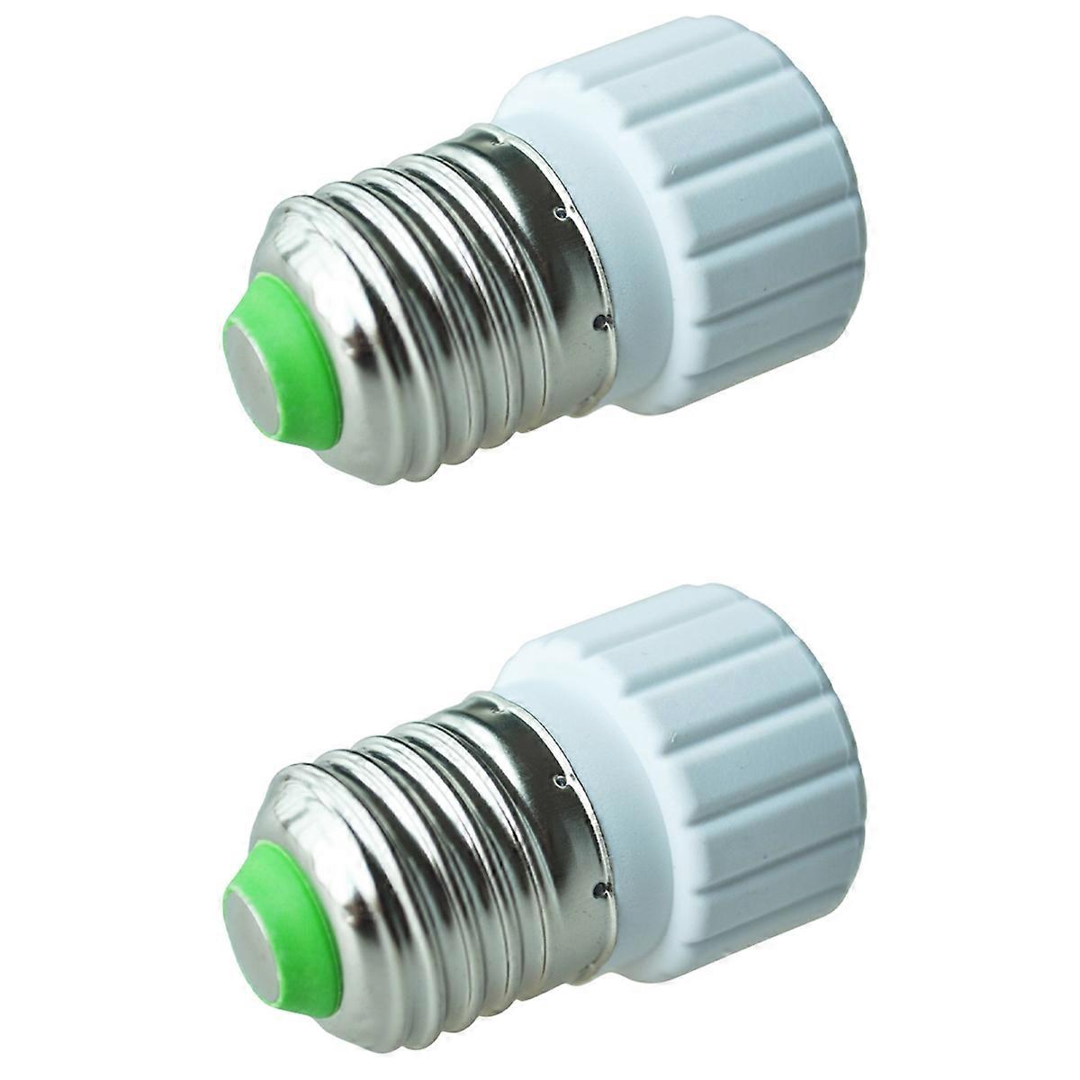 2X E27 to Gu10 Extend Base Led Cfl Light Bulb Lamp Adapter Converter Screw Socket
