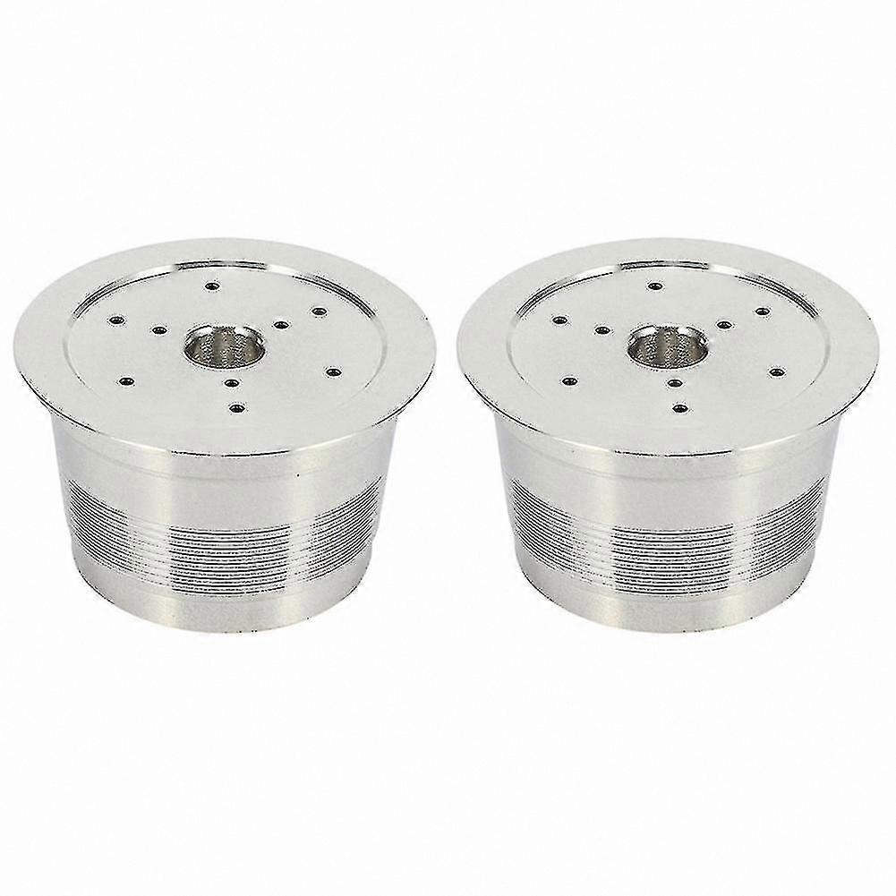 Stainless Steel Reusable Coffee Capsules for Espresso Machines, Set of 2