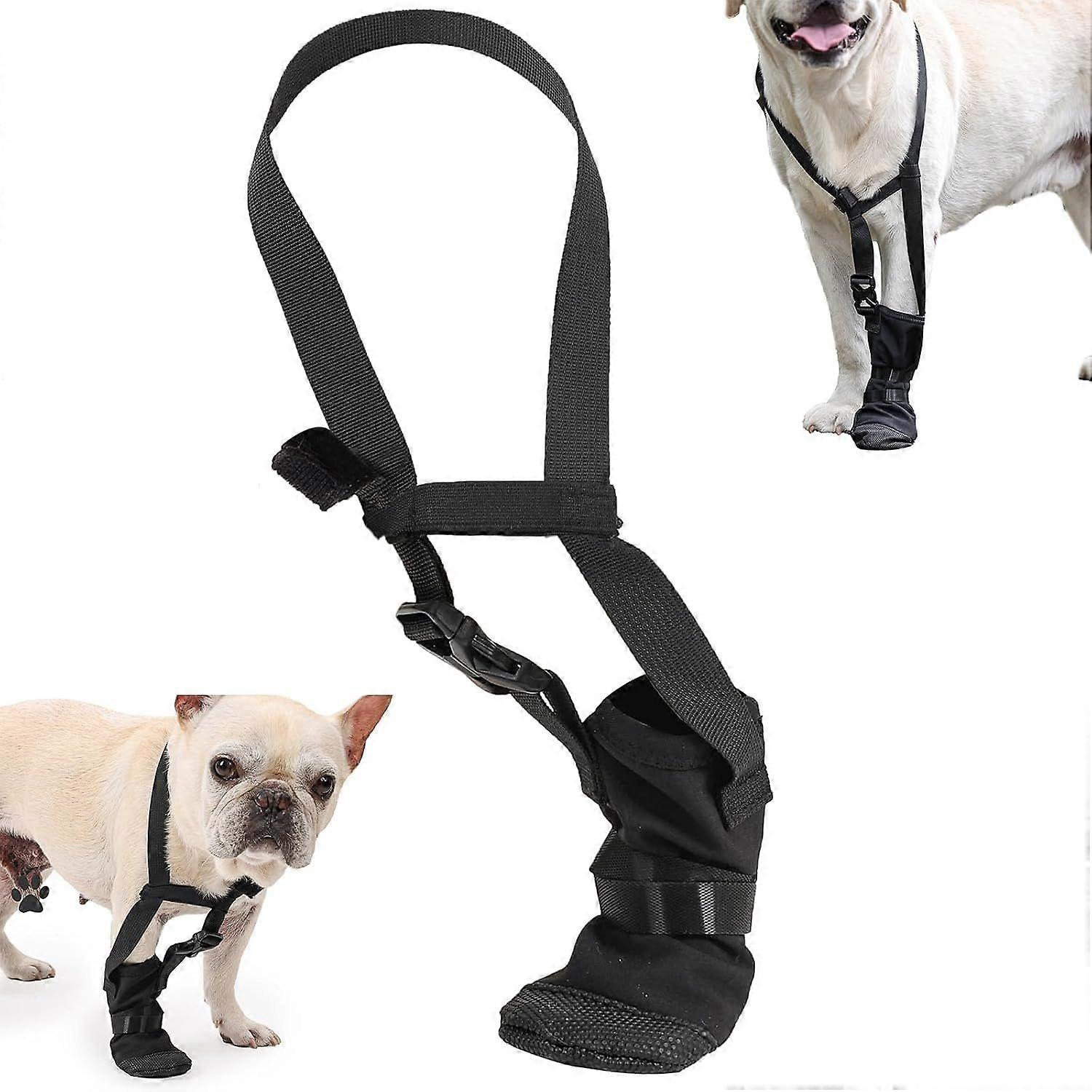 Dog Recovery Boot, Windproof Dog Bootie with Adjustable Neck Strap, Anti Slip Dog Shoe to Prevent Licking Paws, Breathable Dog Paw Protector for Outdo