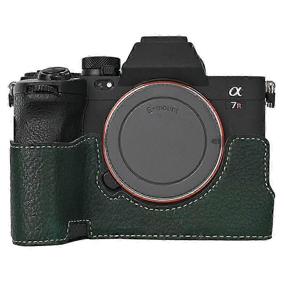 Camera Base for Sony A7R V/A7 IV/A7S III/Alpha 1 ,Detachable Battery Litchi Texture PU Leather
