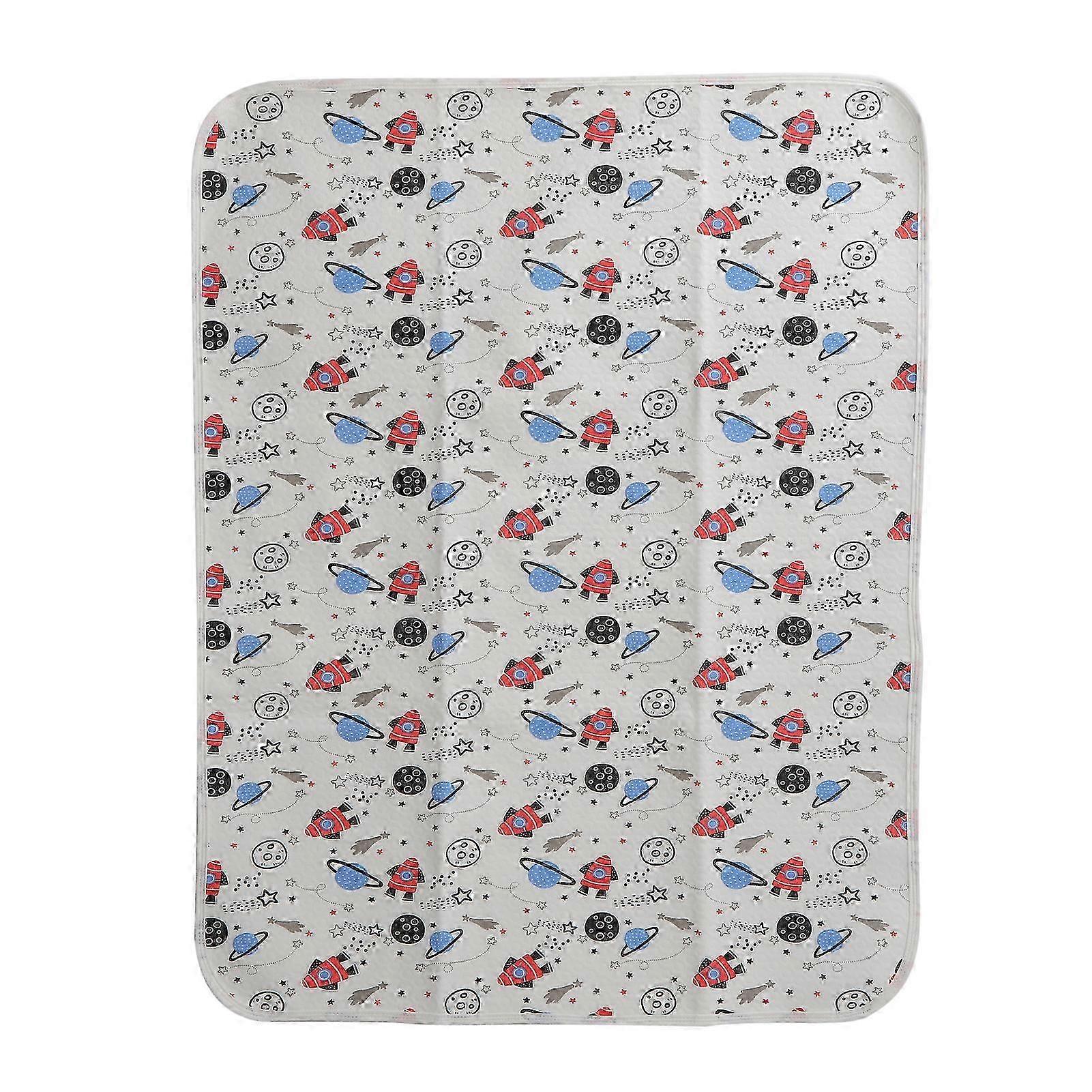 2025 Waterproof Changing Pad Liner Washable Breathable Cotton Diaper Changing Pad 80x100cmspaceship Type