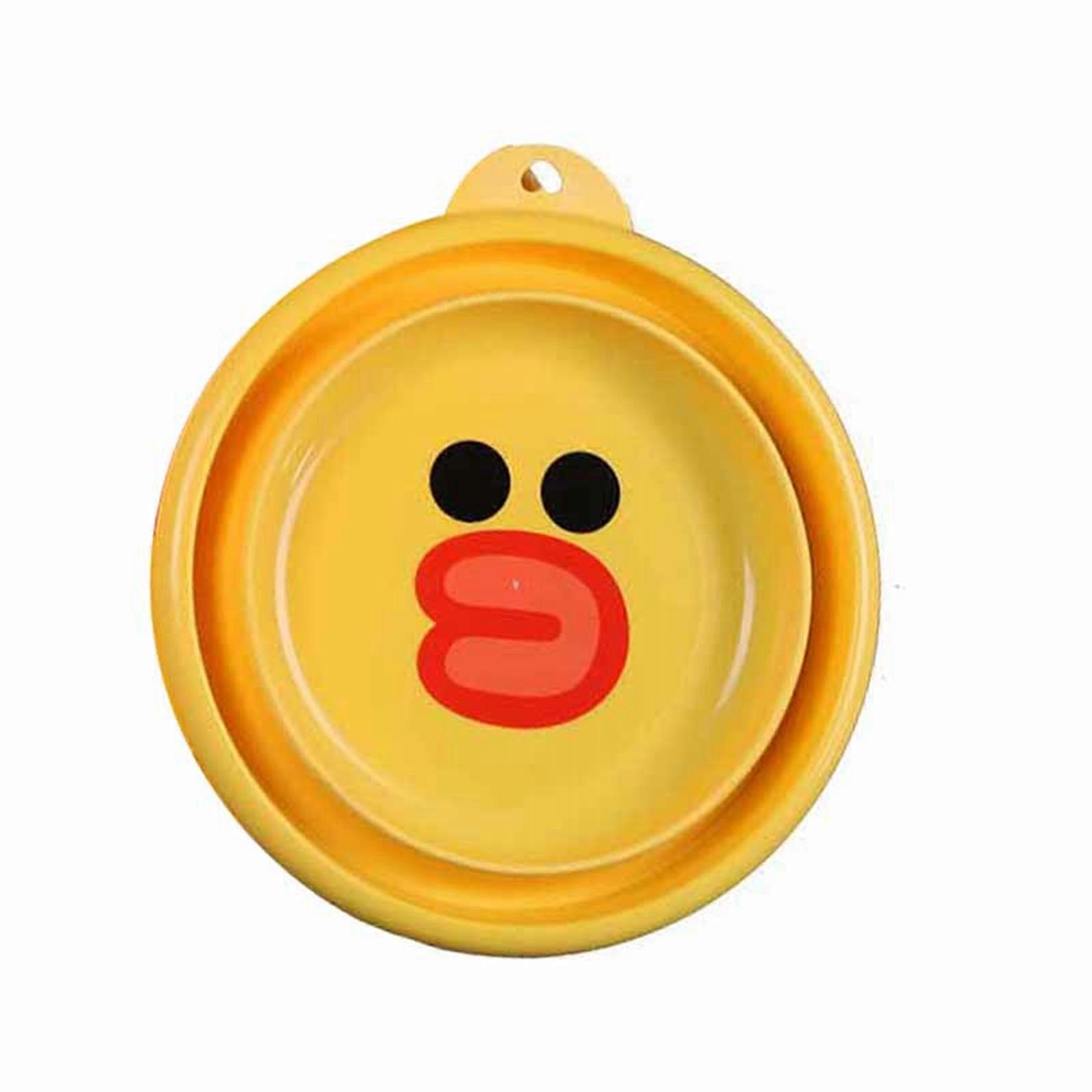 Foldable Duck-Shaped Wash Basin for Kitchen and Camping Use