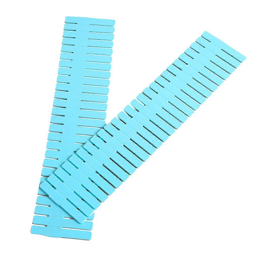 Blue Adjustable Drawer Dividers for Organizing Clothes and Kitchen Items in Drawers Made of PP 32 Pieces