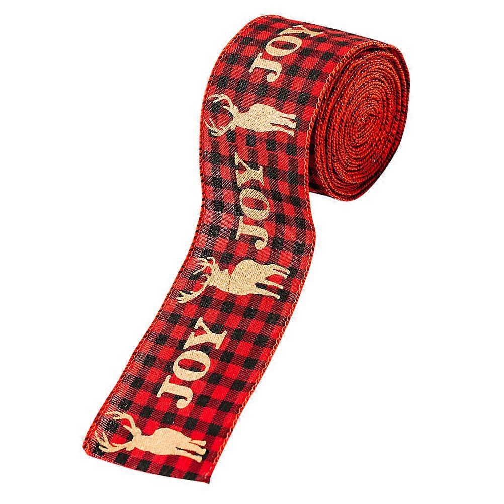 Fabric Christmas Ribbon Red Roll with Length for Decoration Use