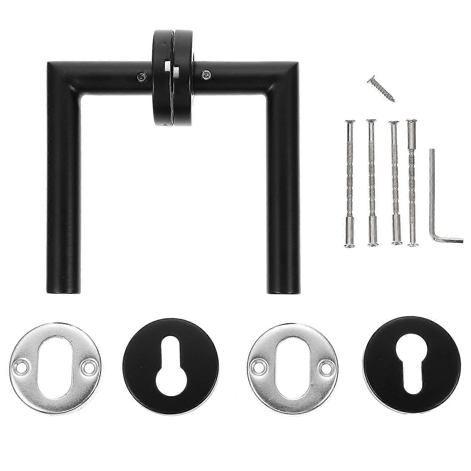 Modern Door Handle Locks Featuring Durable Stainless Steel Design For Interior Doors With Safety Locking Function 1 Set