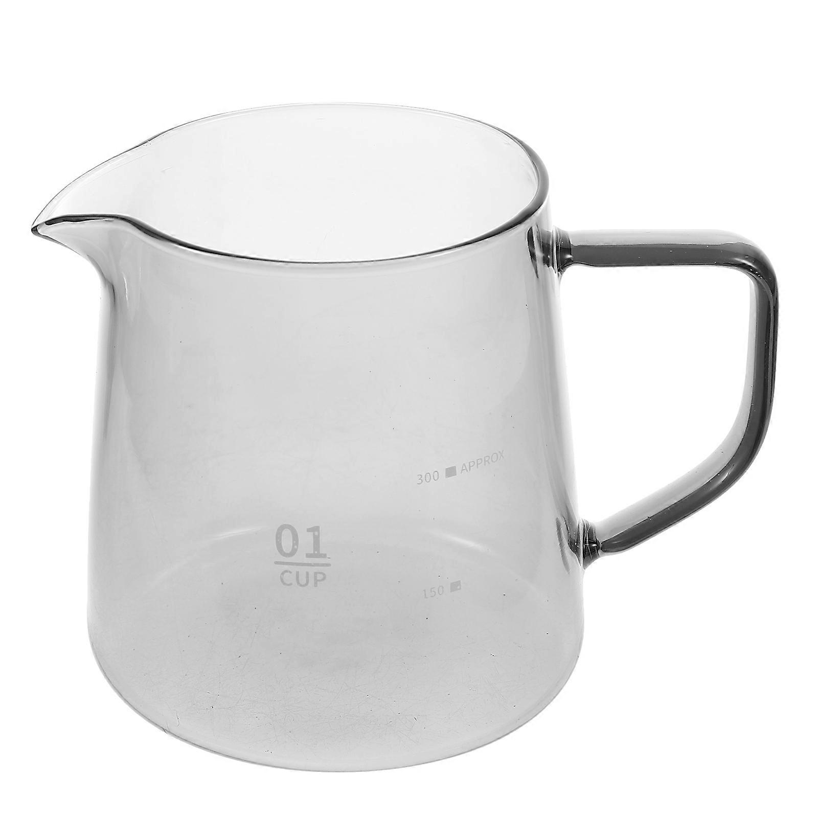 Black Glass Coffee Carafe with Ergonomic AntiScalding Handle for Storage Use 1.5L