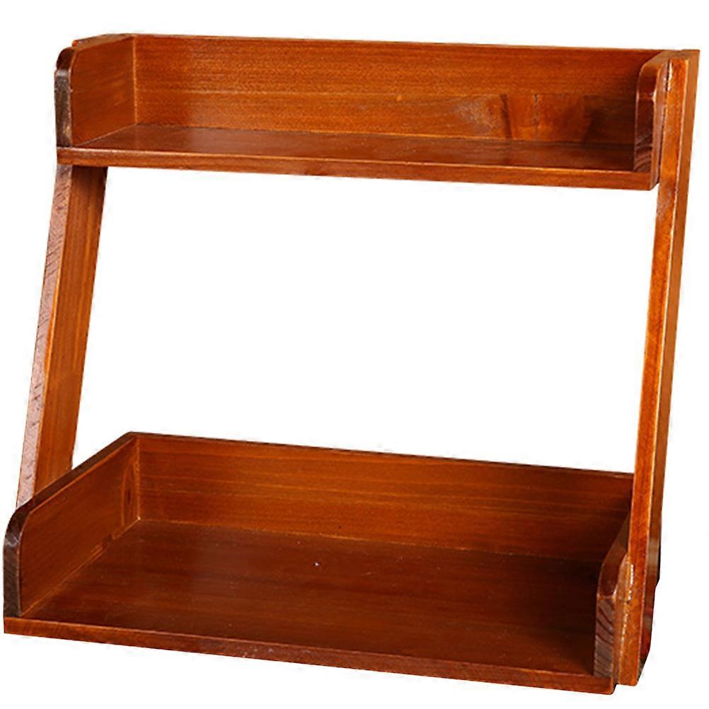 Large Capacity Desk Organizer Shelf for Desktop Storage Modern Design with Smooth Edges, Multi Purpose for Bedroom, Kitchen & Living Room