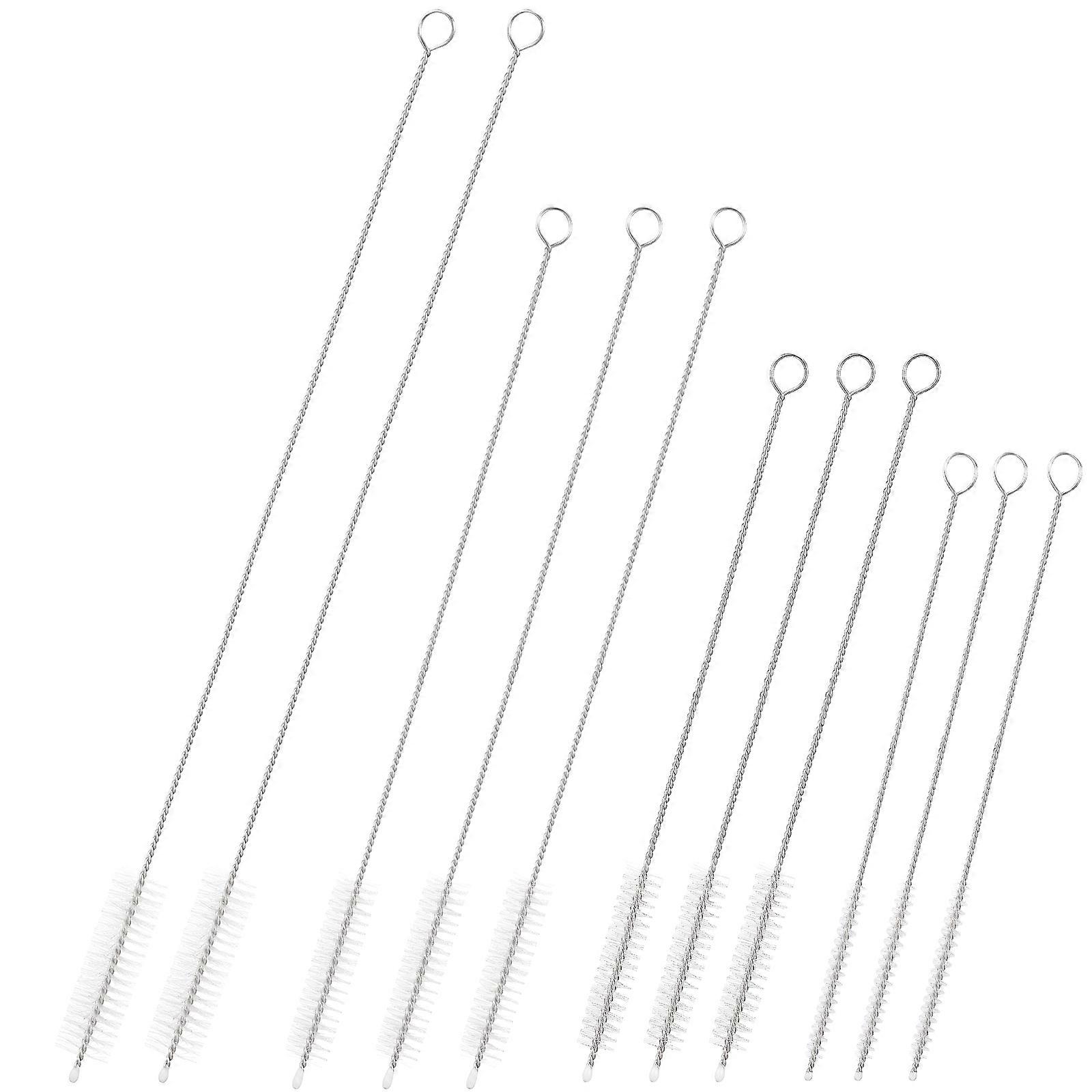 Stainless Steel Brush For Sink Drain Cleaning 11Pcs Assorted Color Long Handle Practical Design Tool