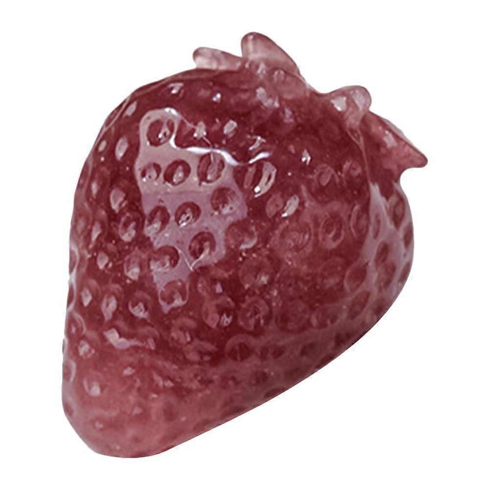 Crystal Strawberry Ornaments Decorative Tabletop Centerpiece for Family Members Classic 1Pcs