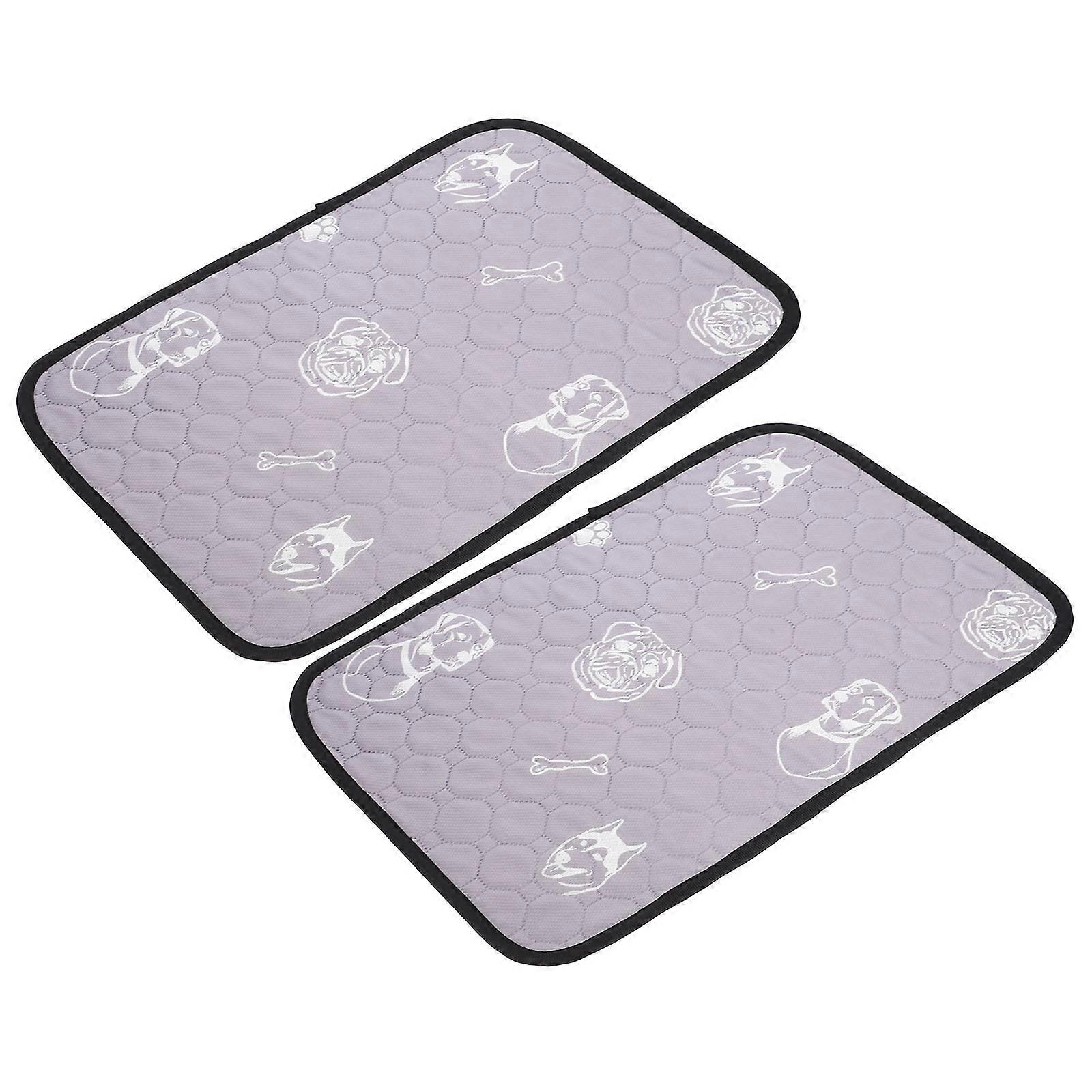 Dog Pee Pads Washable Waterproof Pet Training Pads For Indoor Use Grey 2Pcs Super Absorbing Reusable Design