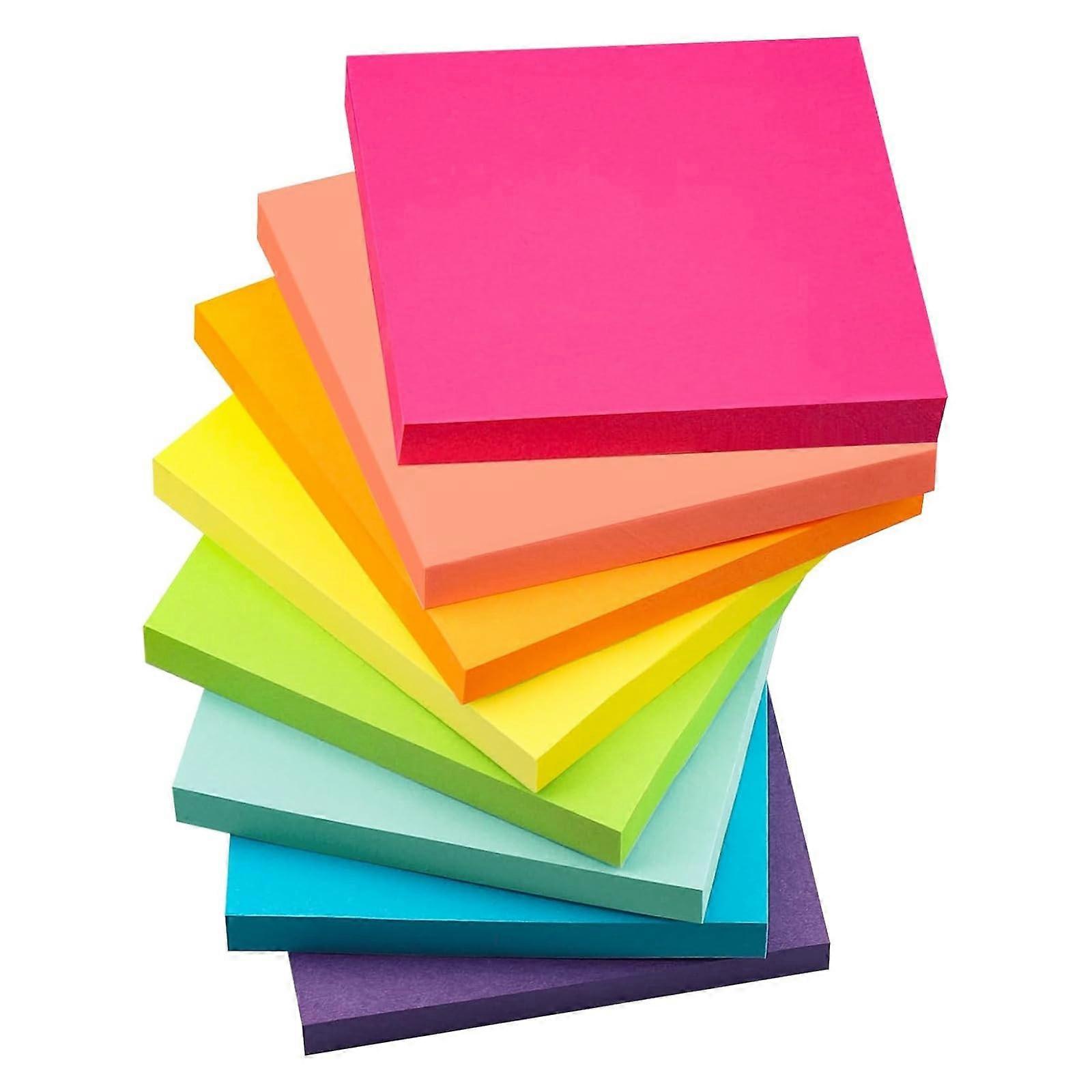 8 PCs Aesthetic Sticky Notes Memo Pad Set, Multifunctional Colorful Adhesive Note Pads for School and Office Supplies