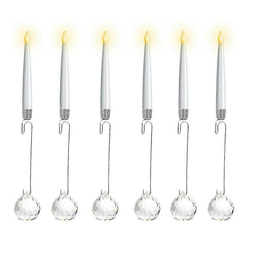 6 LED Electronic Candle Lights Christmas Tree Ornaments String Fairy Lights with Remote Control