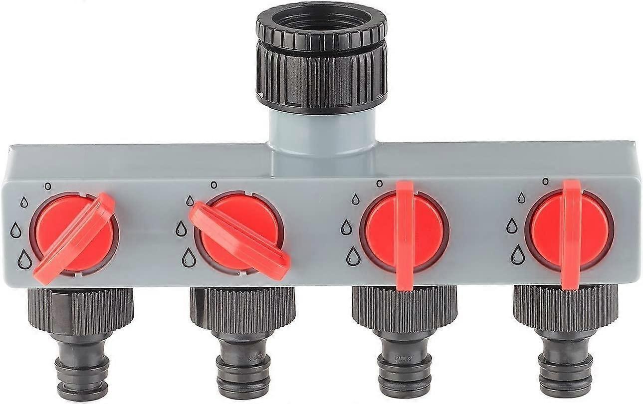 Adjustable 4-Way Water Distributor, Hose Distributor for Garden Irrigation HG
