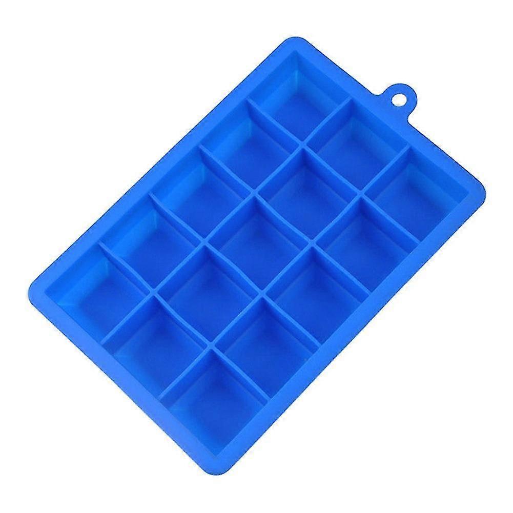 SNQTV-Silicone Large Ice Cube Mold 15-grid Mould Tray Maker Rectangle Kitchen Bar Tool